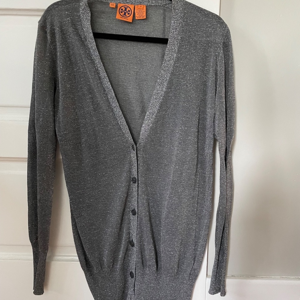 Tory Burch sparkling grey cardigan - Size M